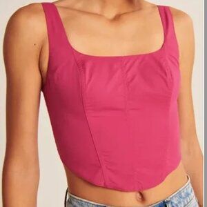 ABERCROMBIE & FITCH hot pink corset tank